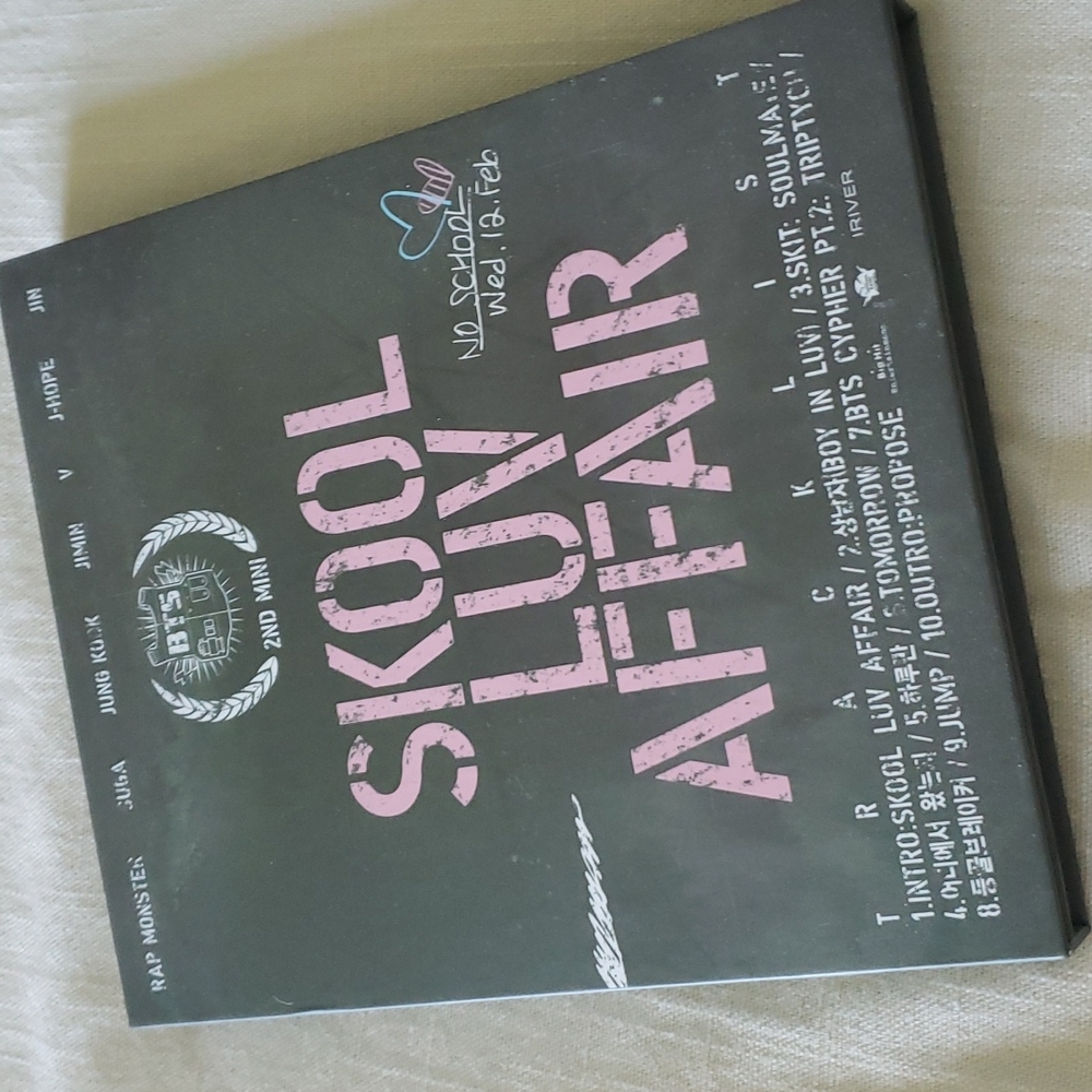 BTS skool luv affair album and picture book.